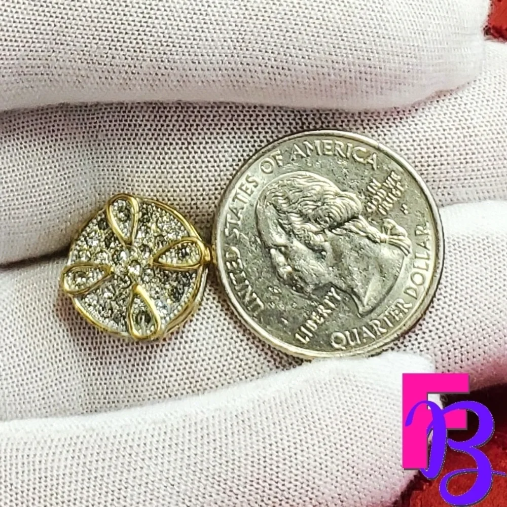 LARGE Mens 14K Micropave Earrings